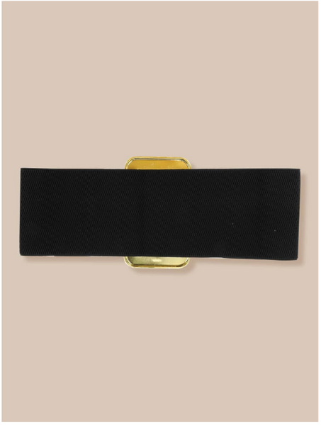 Ceinture large à boucle métallique