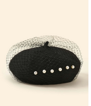 Béret avec perle Nadia
