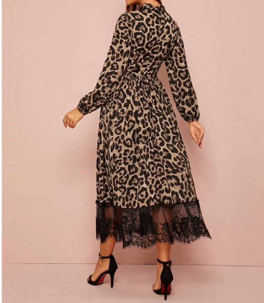 Robe avec imprimé léopard Syssi