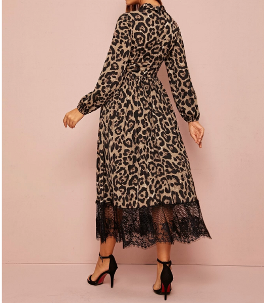 Robe avec imprimé léopard Syssi