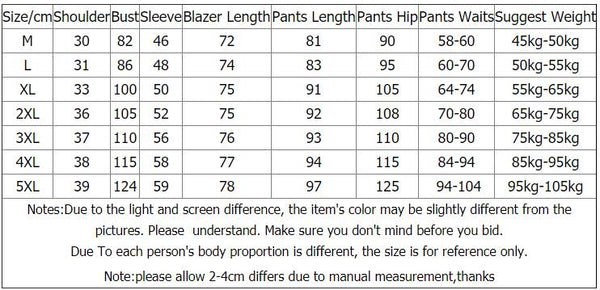 2 pièces ensembles à double boutonnage Blazer surdimensionné + pantalon taille L-5XL