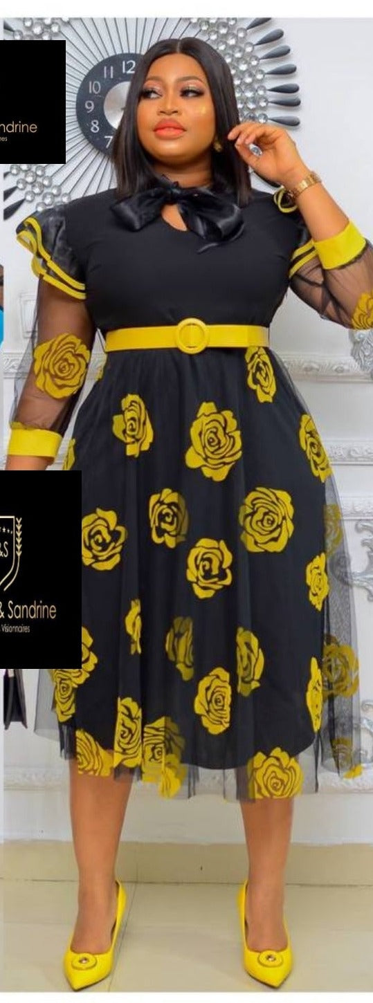 Mathilde dress with belt