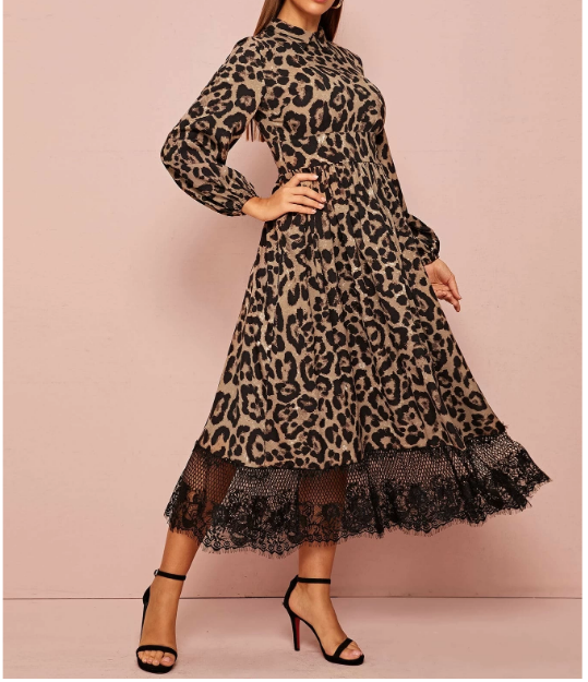 Robe avec imprimé léopard Syssi