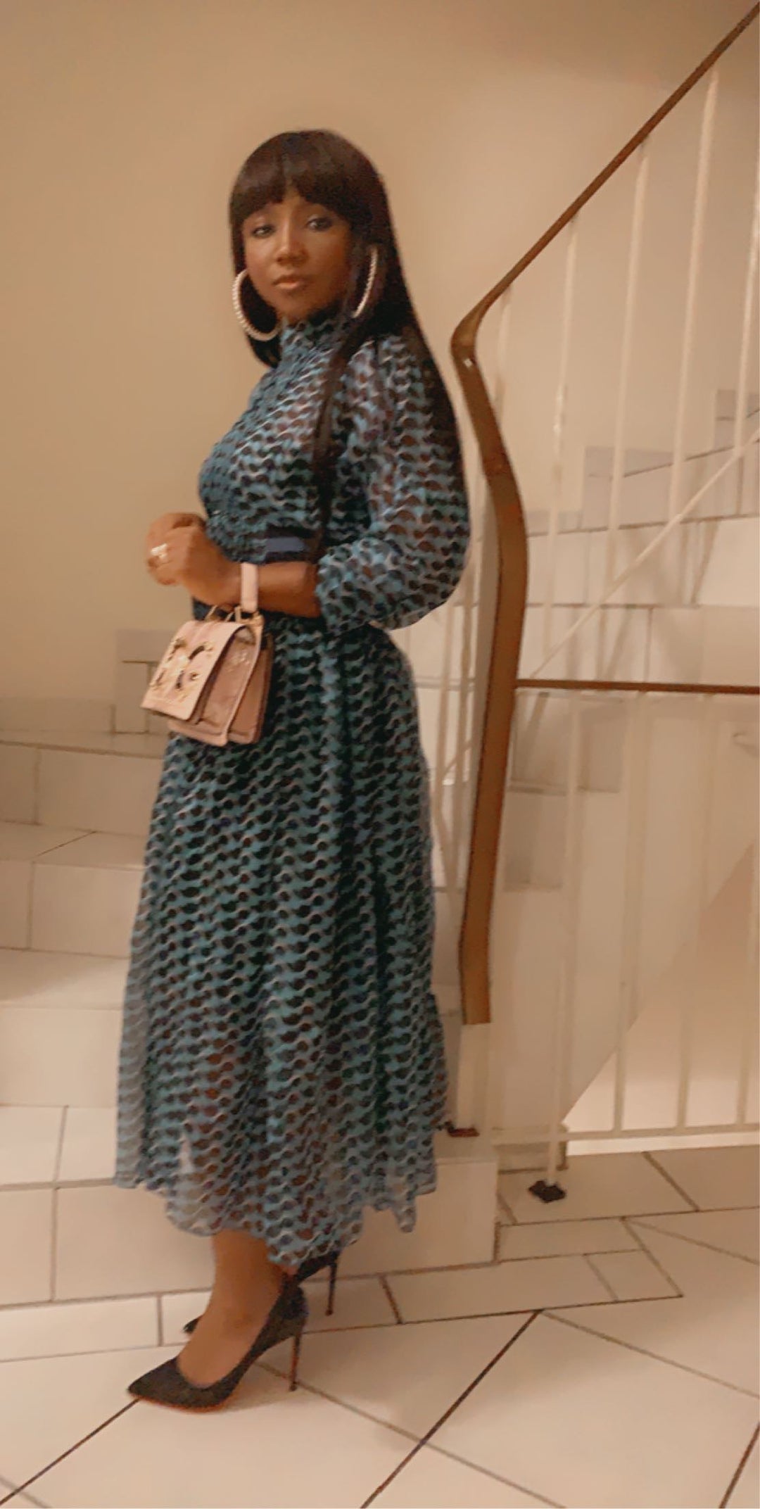 Marie 3/4 Printed Dress