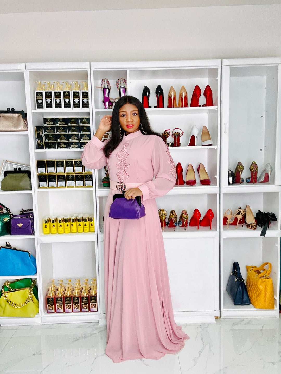 Ama dress with belt