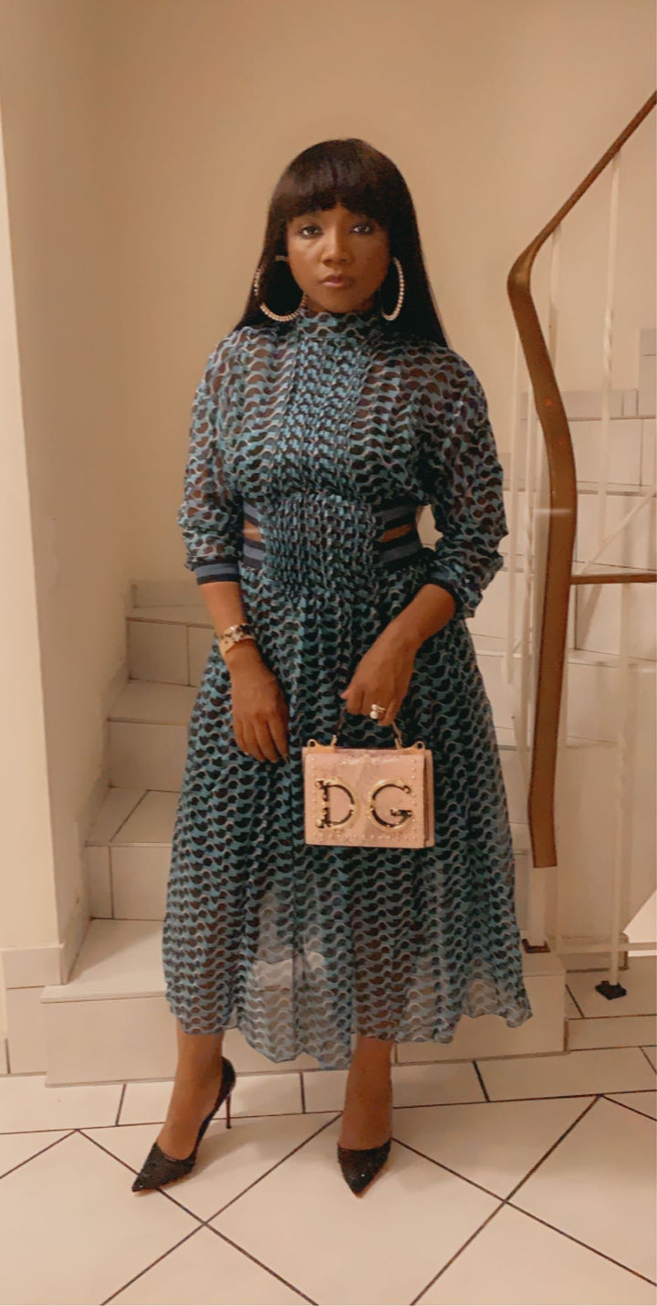 Marie 3/4 Printed Dress