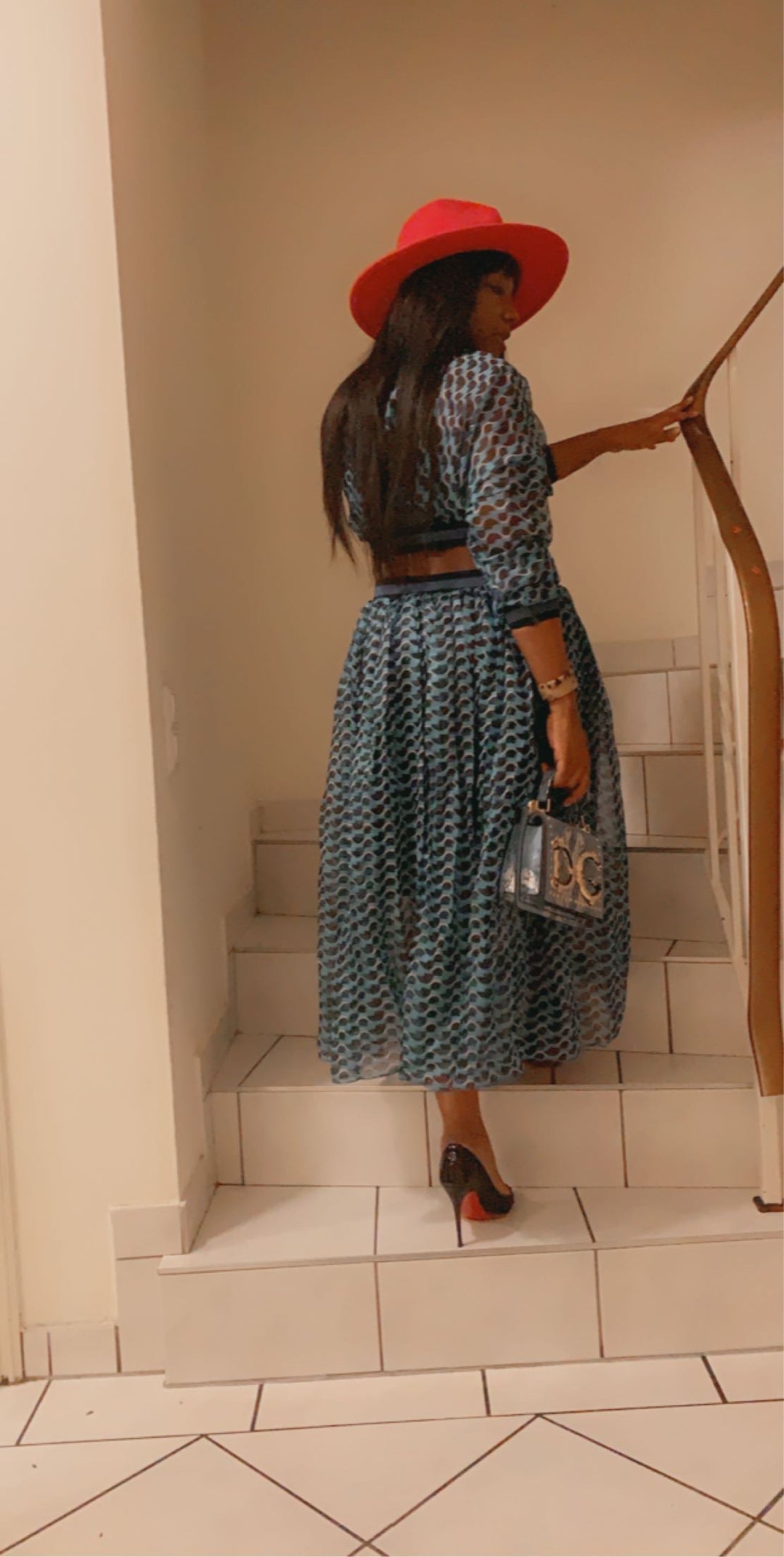 Marie 3/4 Printed Dress