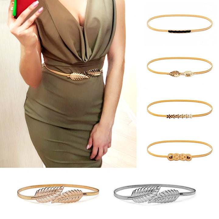 Metal Flower Leaf Belts