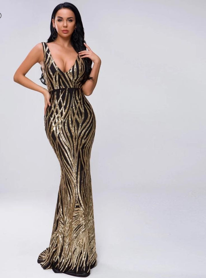 Mikese Sequin Evening Dress