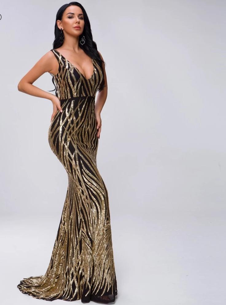 Mikese Sequin Evening Dress