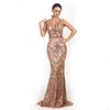 long Sissy sequined geometry dress