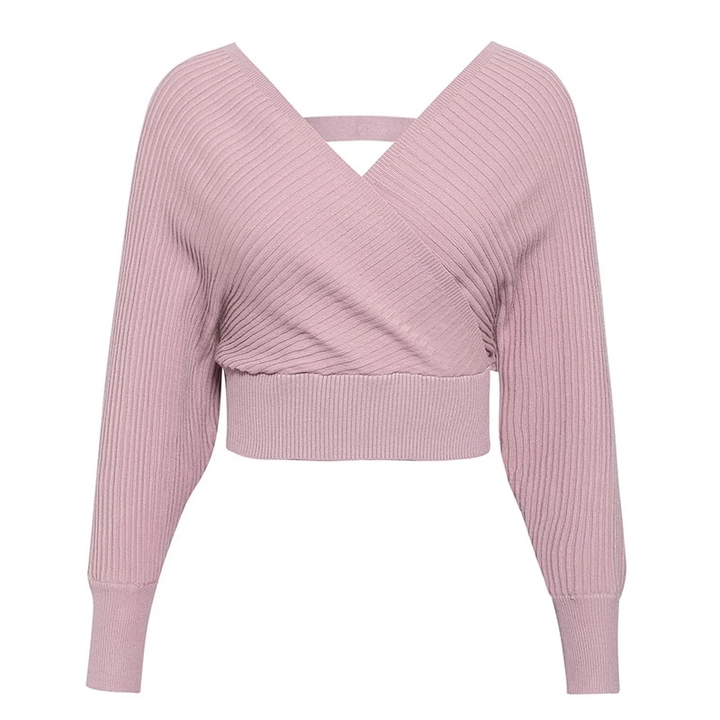 Robe élégante Rosy cou-V automne hiver-robe-Adrienne&amp;Sandrine