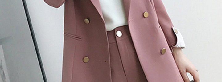 2 pièces ensembles à double boutonnage Blazer surdimensionné + pantalon taille L-5XL-set d&