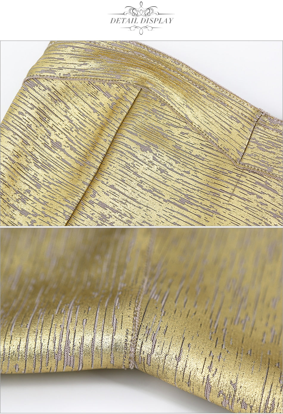 Gold Bandage Evening Dress