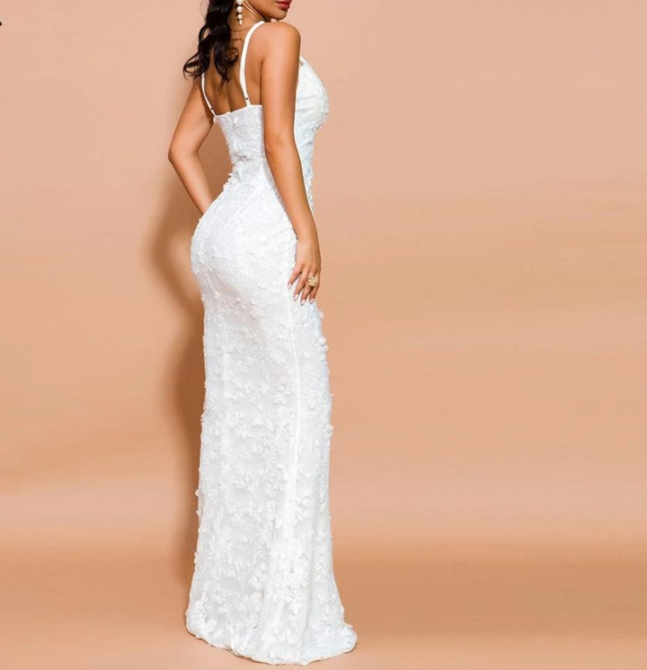 Robe dos nu imprimé Câline