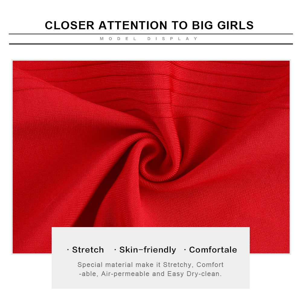 Plus Size XL-3XL Midi Bandage Dress