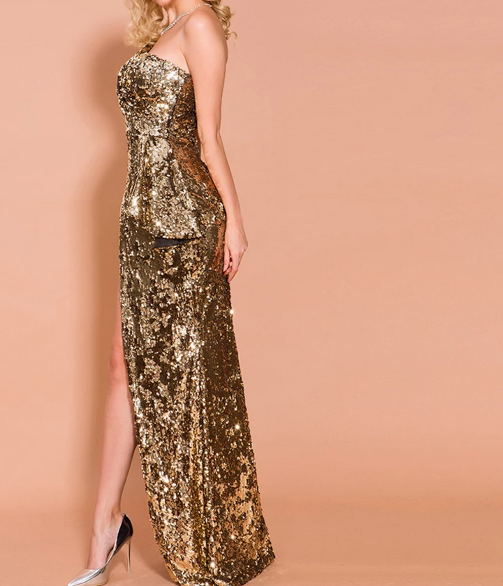 Meghan Elegant Sequin Maxi Dresses