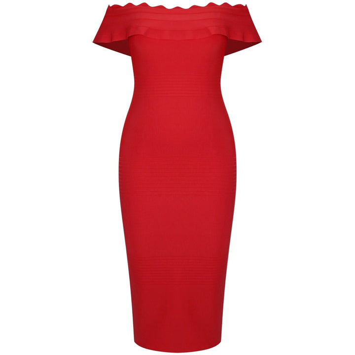Plus Size XL-3XL Midi Bandage Dress