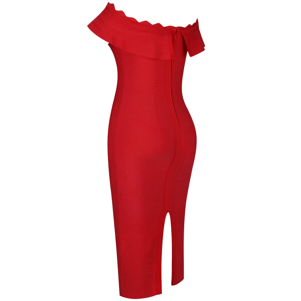 Plus Size XL-3XL Midi Bandage Dress