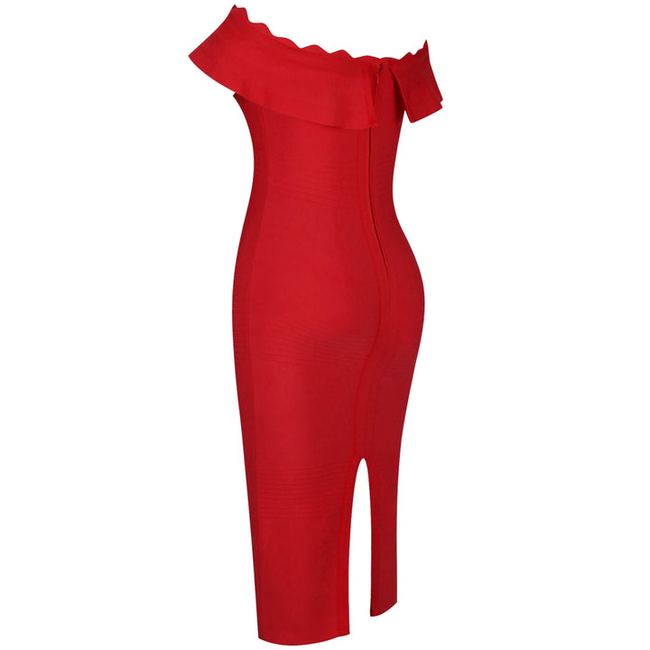 Plus Size XL-3XL Midi Bandage Dress