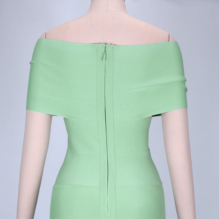 Off-the-Shoulder Draped Bandage Dress