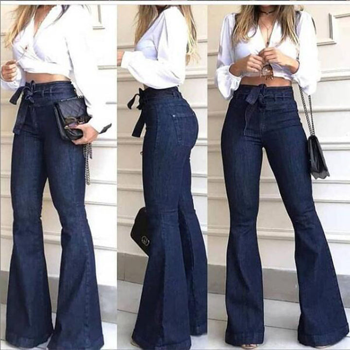 Jeans évasé taille haute