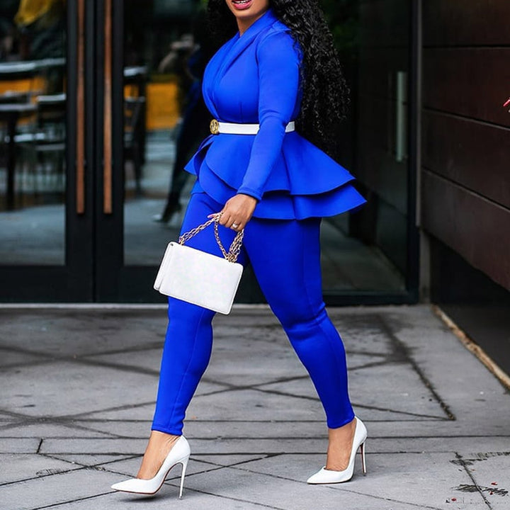 2 pièces ensemble top et pantalon élégante