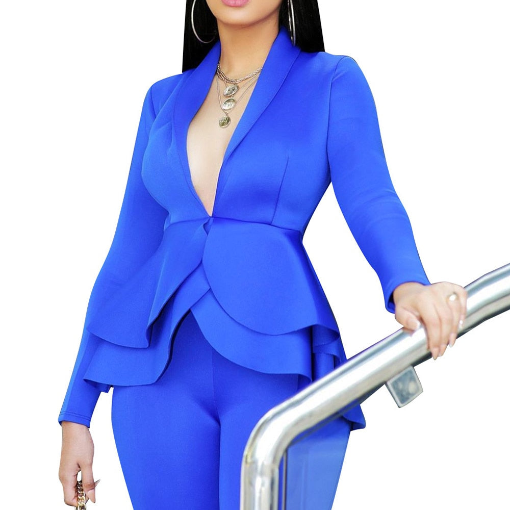 2 pièces ensemble top et pantalon élégante