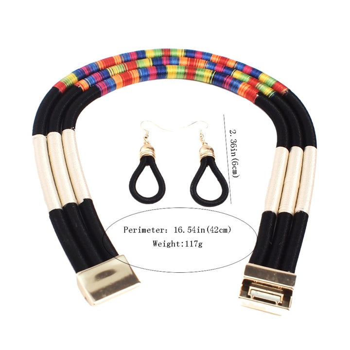Ensemble Collier Boucles D&
