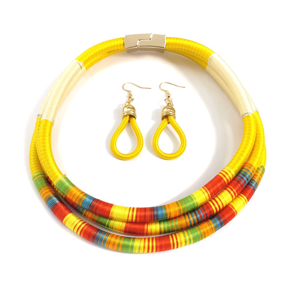 Ensemble Collier Boucles D&