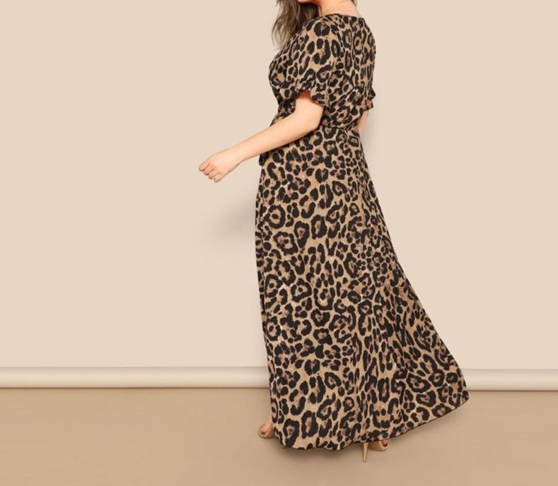 Robe Léopard ALine L-3XL