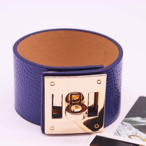 Bracelets en cuir or Luna
