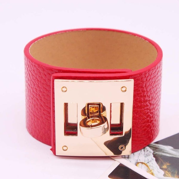 Bracelets en cuir or Luna