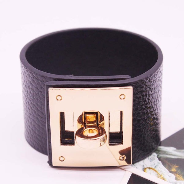 Bracelets en cuir or Luna