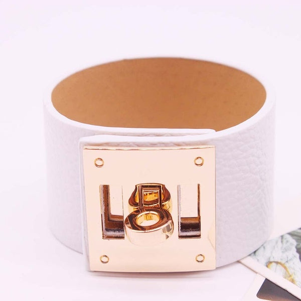 Bracelets en cuir or Luna