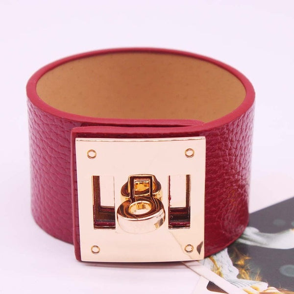 Bracelets en cuir or Luna
