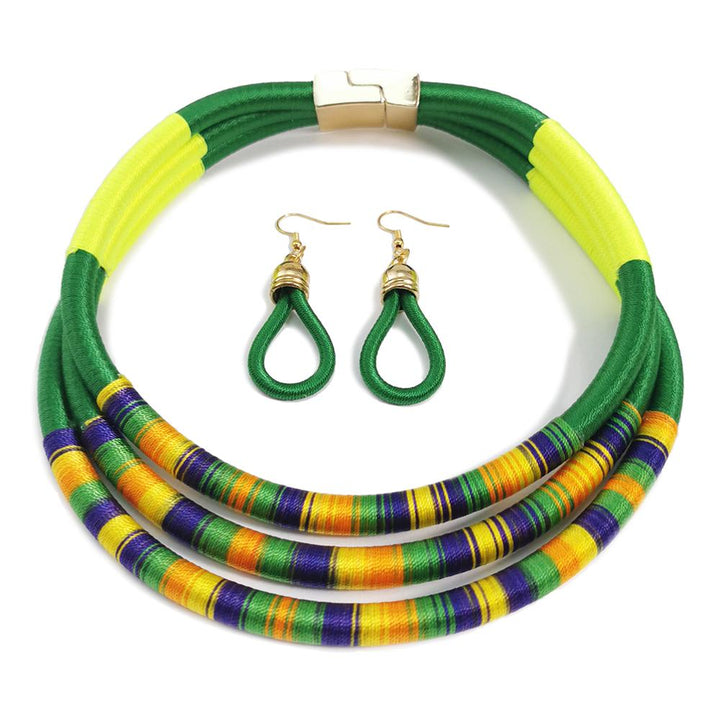 Ensemble Collier Boucles D&