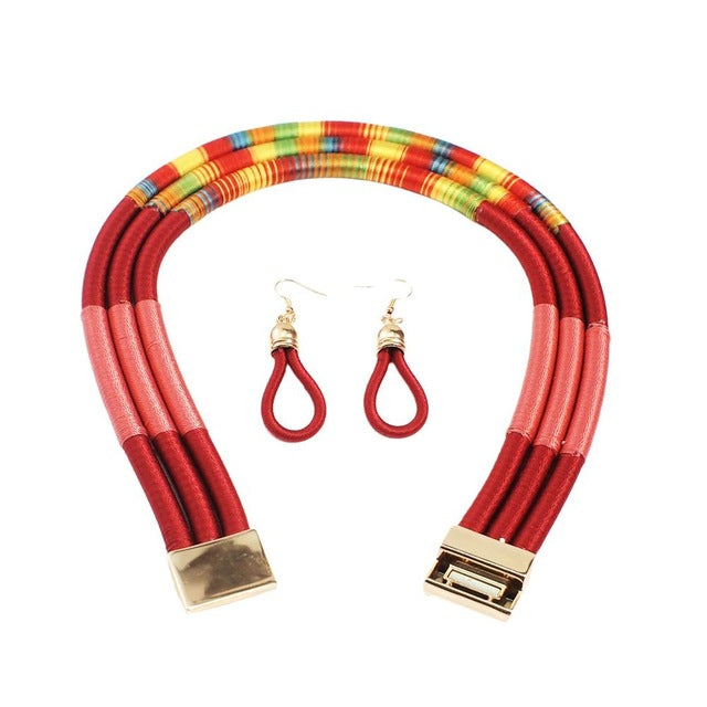 Ensemble Collier Boucles D&