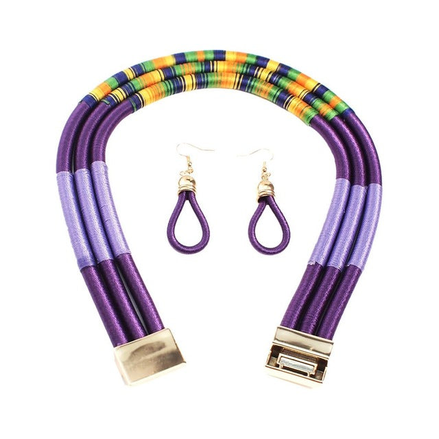 Ensemble Collier Boucles D&