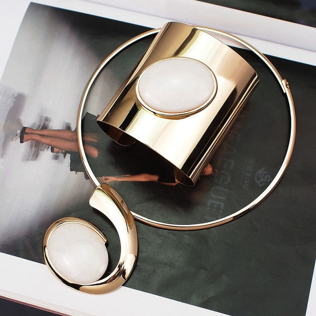 Ensemble bijoux bracelets collier Marina