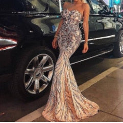 Danielle sequin evening dress