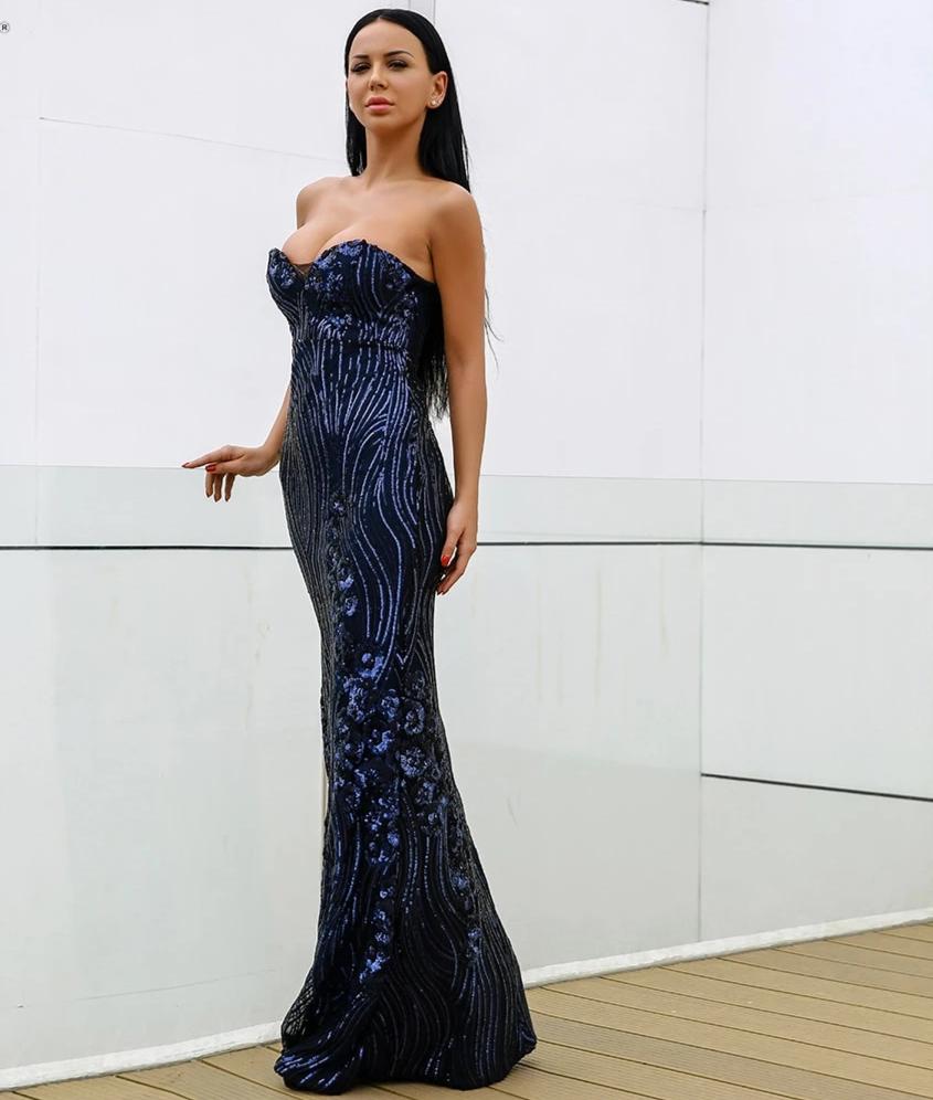 Danielle sequin evening dress