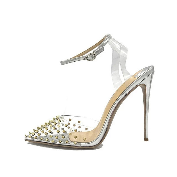 Sandales Talons haut Transparents Rivets-Chaussure-Adrienne&Sandrine