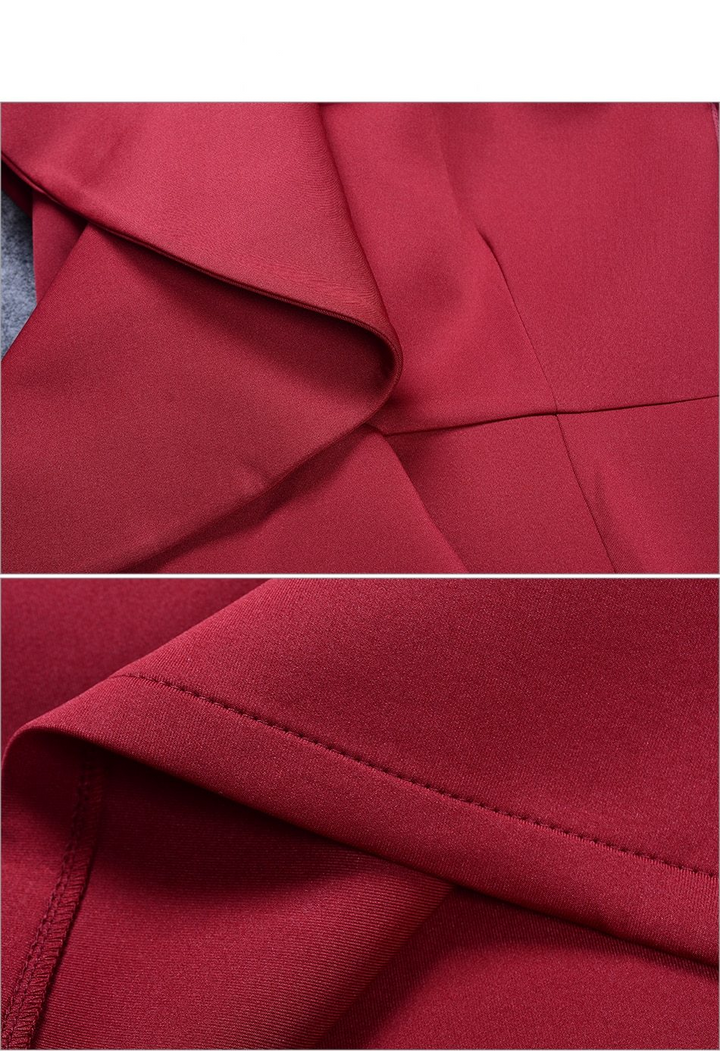 Sexy Robe Sans Manches À Volants Une Épaule Moulante-robe-Adrienne&amp;Sandrine