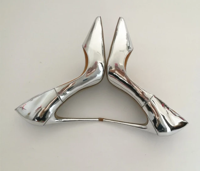 Pompes Talons hauts en cuir verni avec Bout pointu-Chaussure-Adrienne&amp;Sandrine