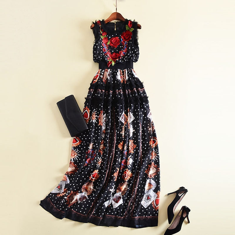 Bedrucktes Maxikleid