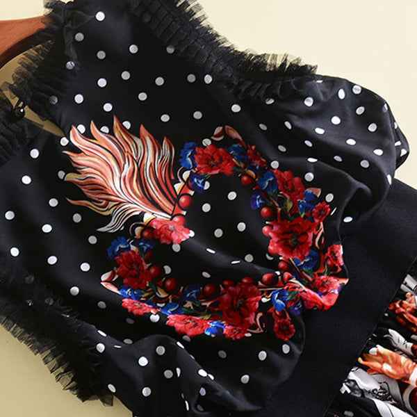 Bedrucktes Maxikleid