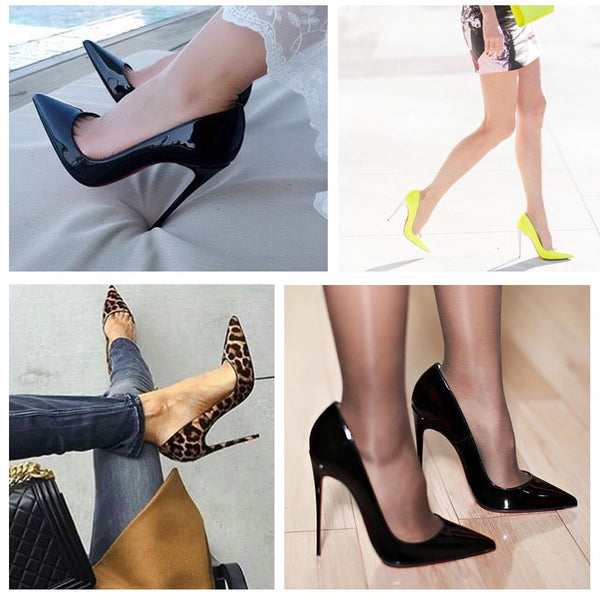 Sexy Escarpins à Talons Hauts et Aiguilles avec Bout Pointu-Chaussure-Adrienne&Sandrine