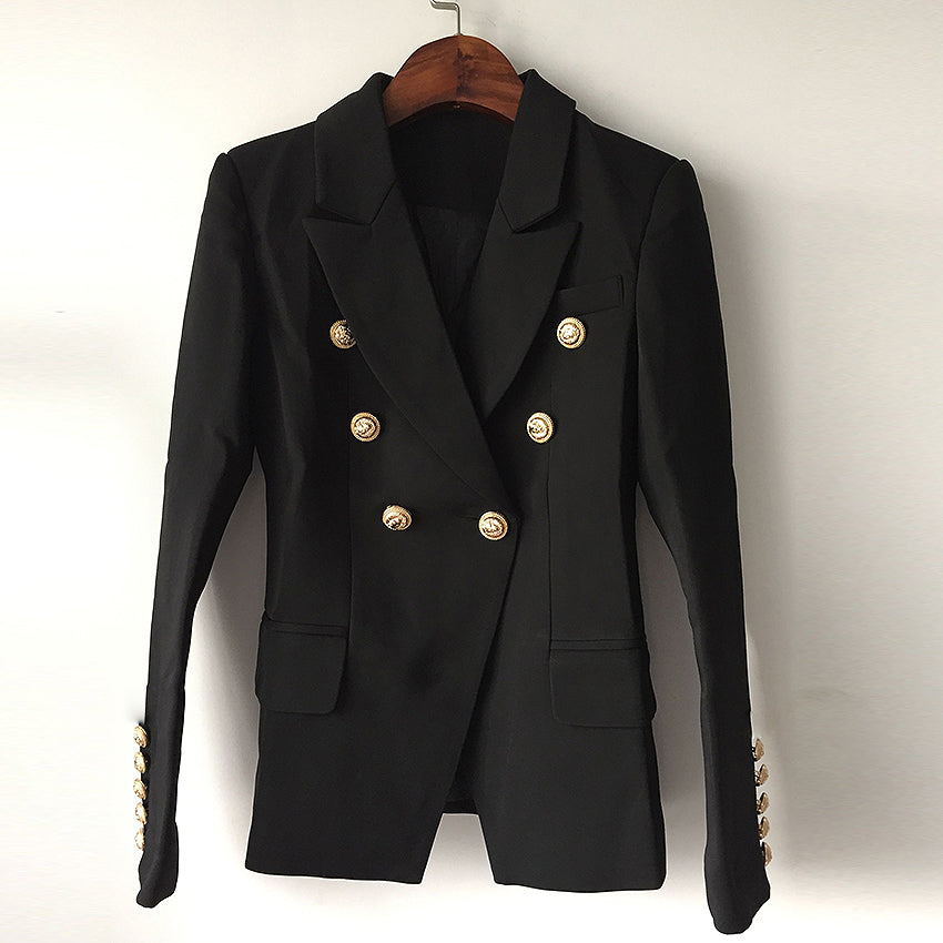 Veste Femmes de TOP QUALITE Double Breasted avec Boutons en Métal Lion Taille S-XXXL-veste-Adrienne&Sandrine