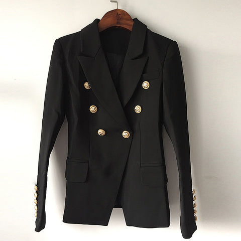 Veste Femmes de TOP QUALITE Double Breasted avec Boutons en Métal Lion Taille S-XXXL-veste-Adrienne&Sandrine